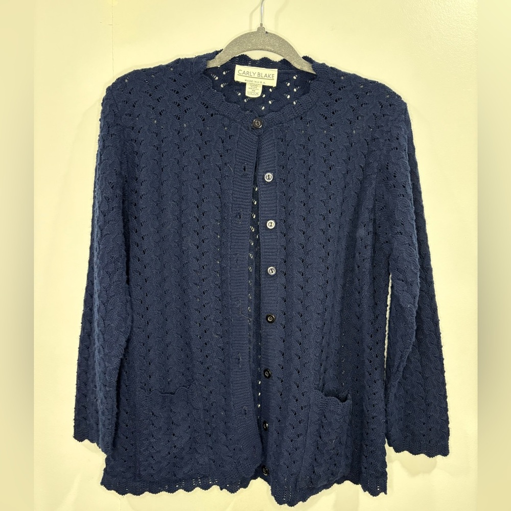 Women's Vintage Carly Blake Knit Cardigan Size PM
